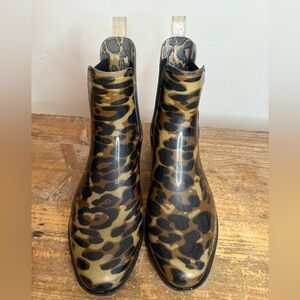 Lauren Ralph Lauren Leopard Ankle Rain Winter Boots Women 9
